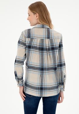 Kadın Krem Uzun Kollu Gömlek - 50297116013