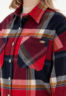 Kadın Kırmızı Uzun Kollu Gömlek - 50296163031