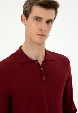 Erkek Bordo Basic Kazak - 50294739028
