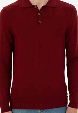 Erkek Bordo Basic Kazak - 50294739028
