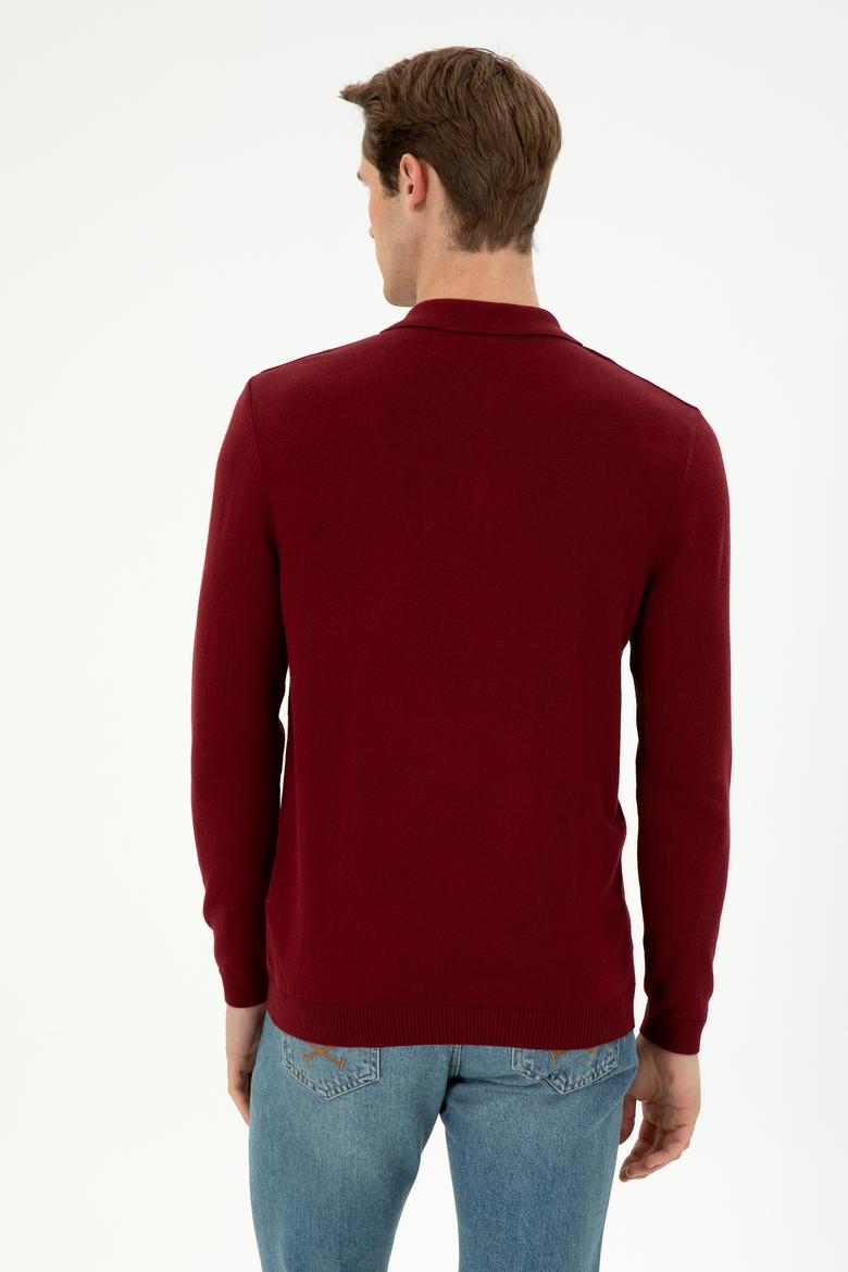 Erkek Bordo Basic Kazak - 50294739028