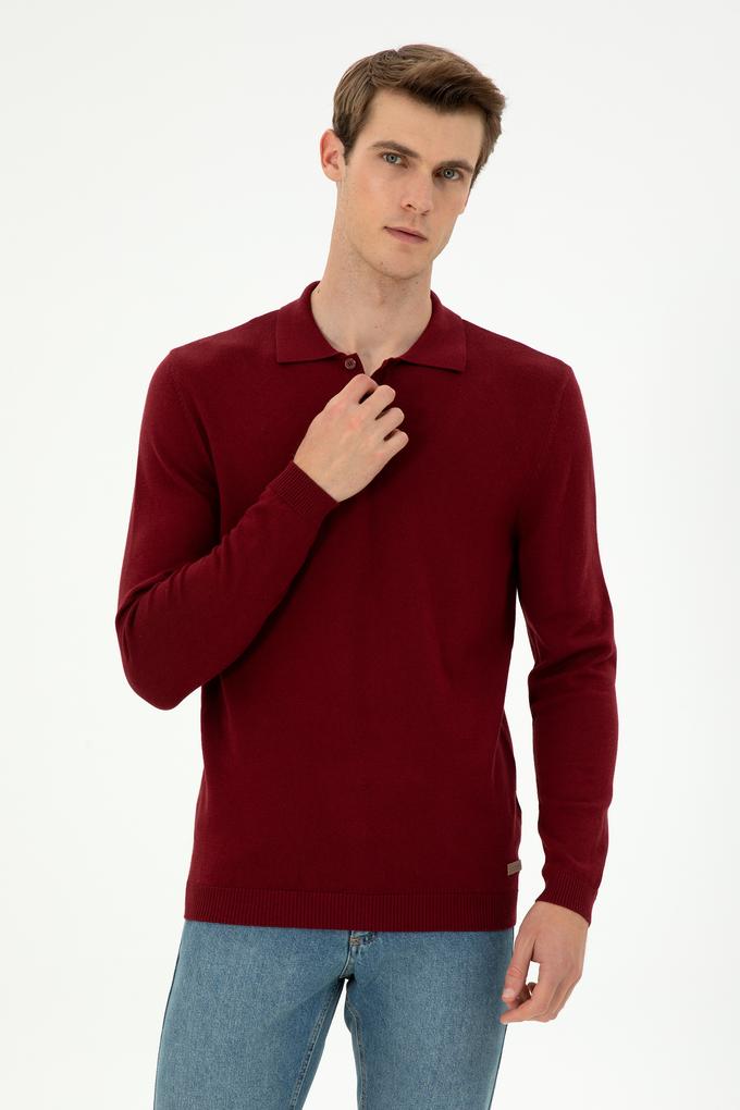 Erkek Bordo Basic Kazak