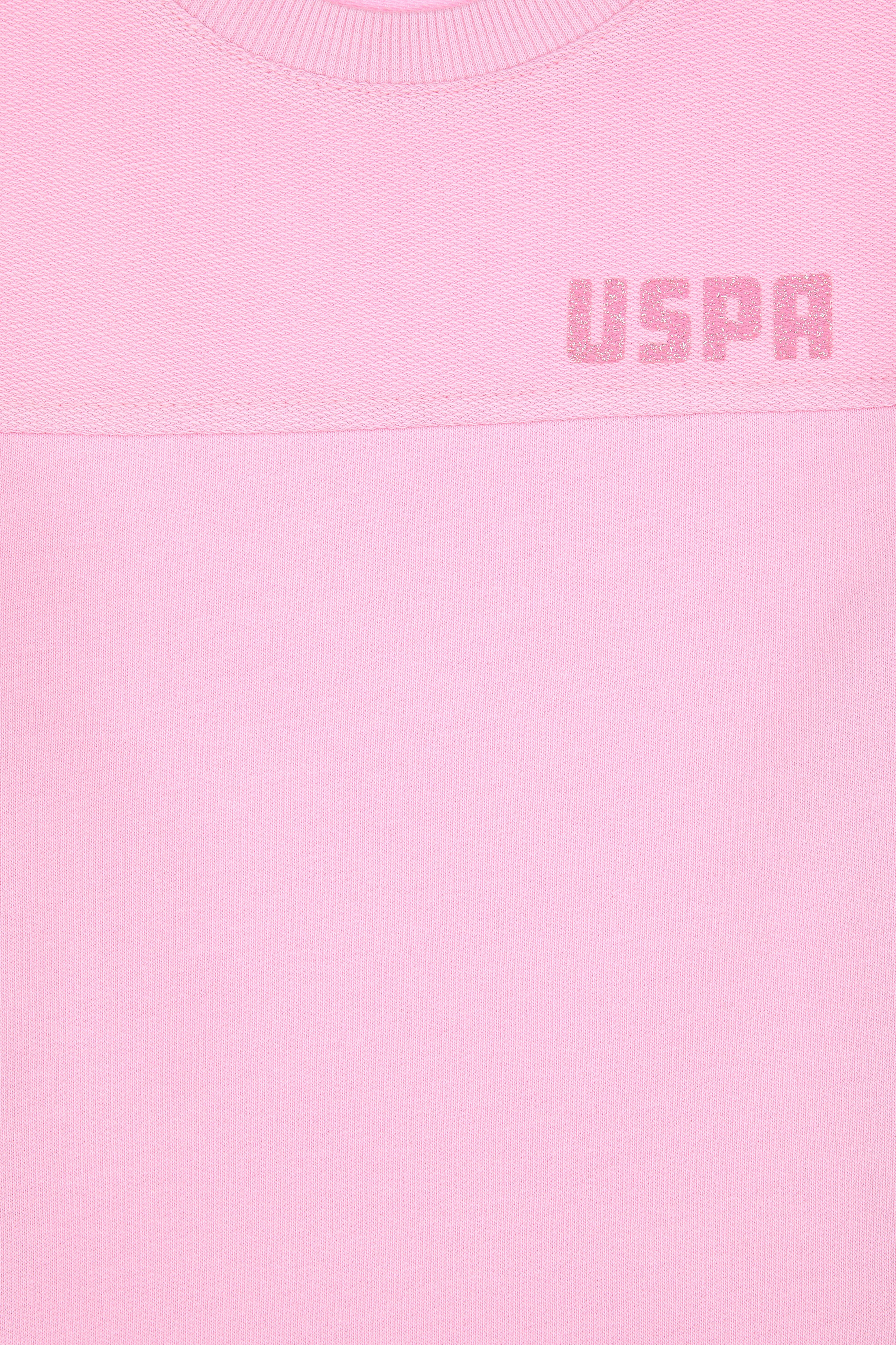 Kız Çocuk Pembe Bisiklet Yaka Sweatshirt - Image 6