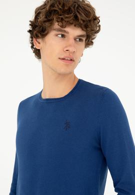 Erkek İndigo Basic Kazak - 50293505132