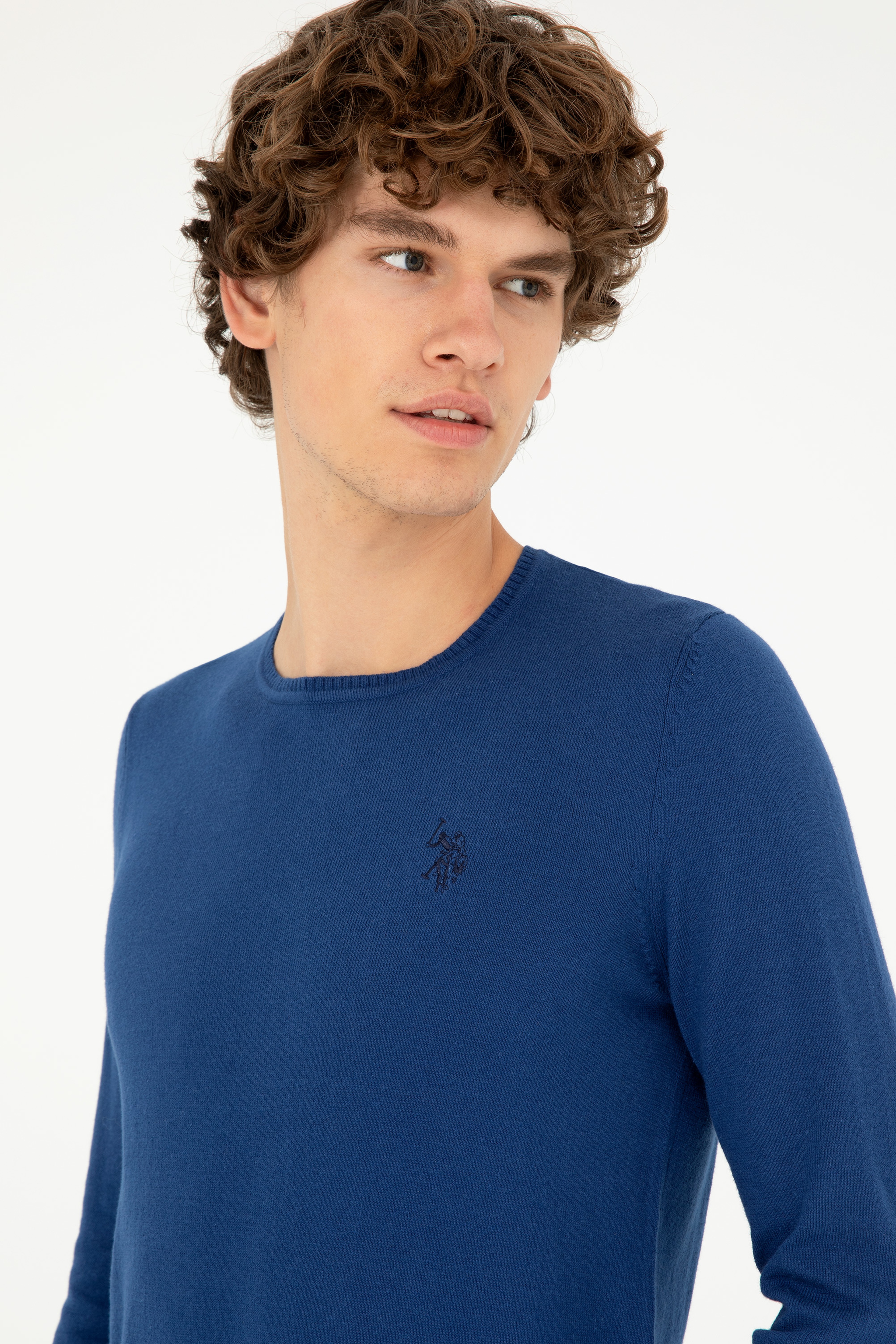 Erkek İndigo Basic Kazak - Image 2