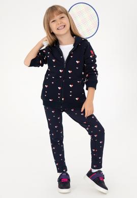 Kız Çocuk Lacivert Kapüşonlu Sweatshirt - 50298198018