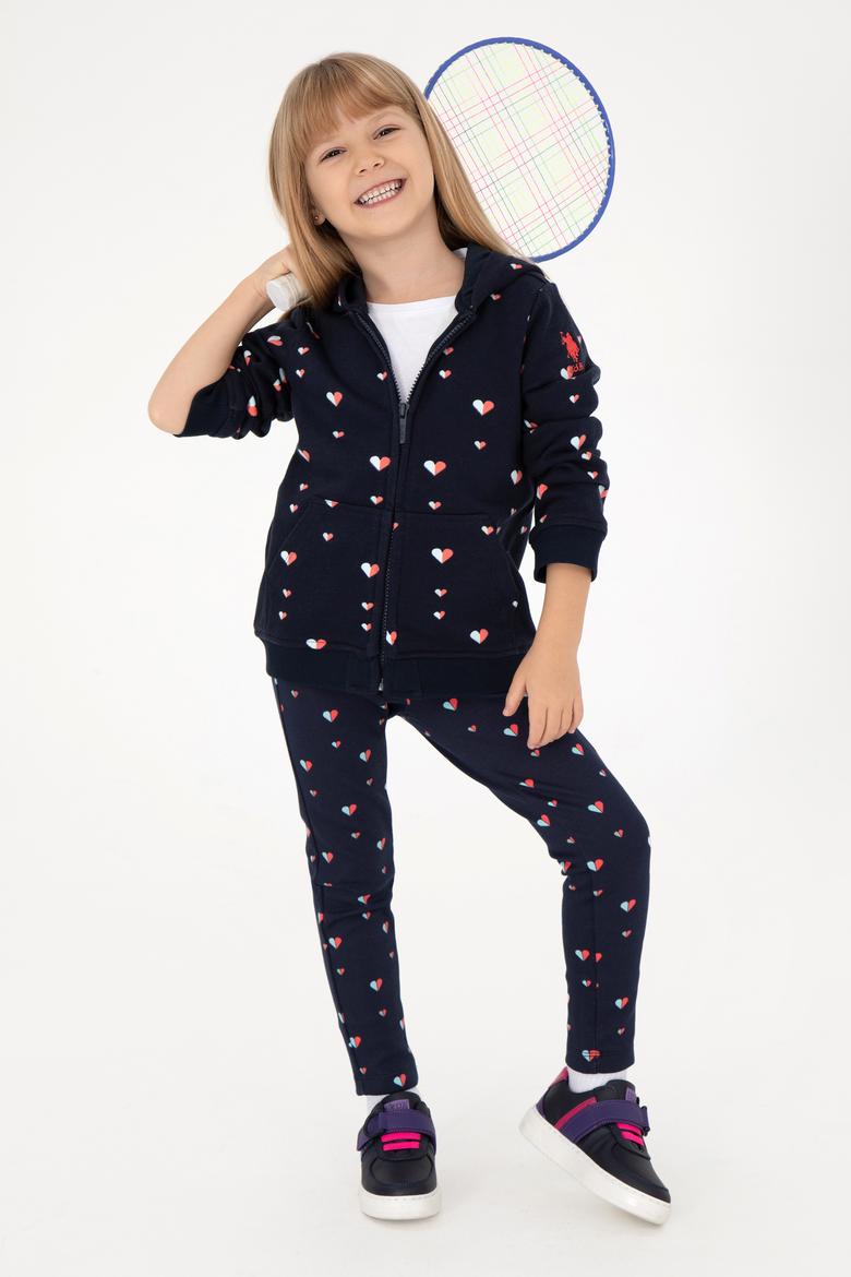 Kız Çocuk Lacivert Kapüşonlu Sweatshirt - 50298198018