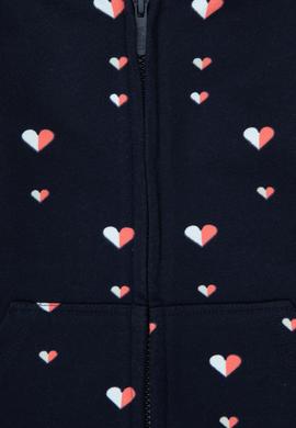 Kız Çocuk Lacivert Kapüşonlu Sweatshirt - 50298198018