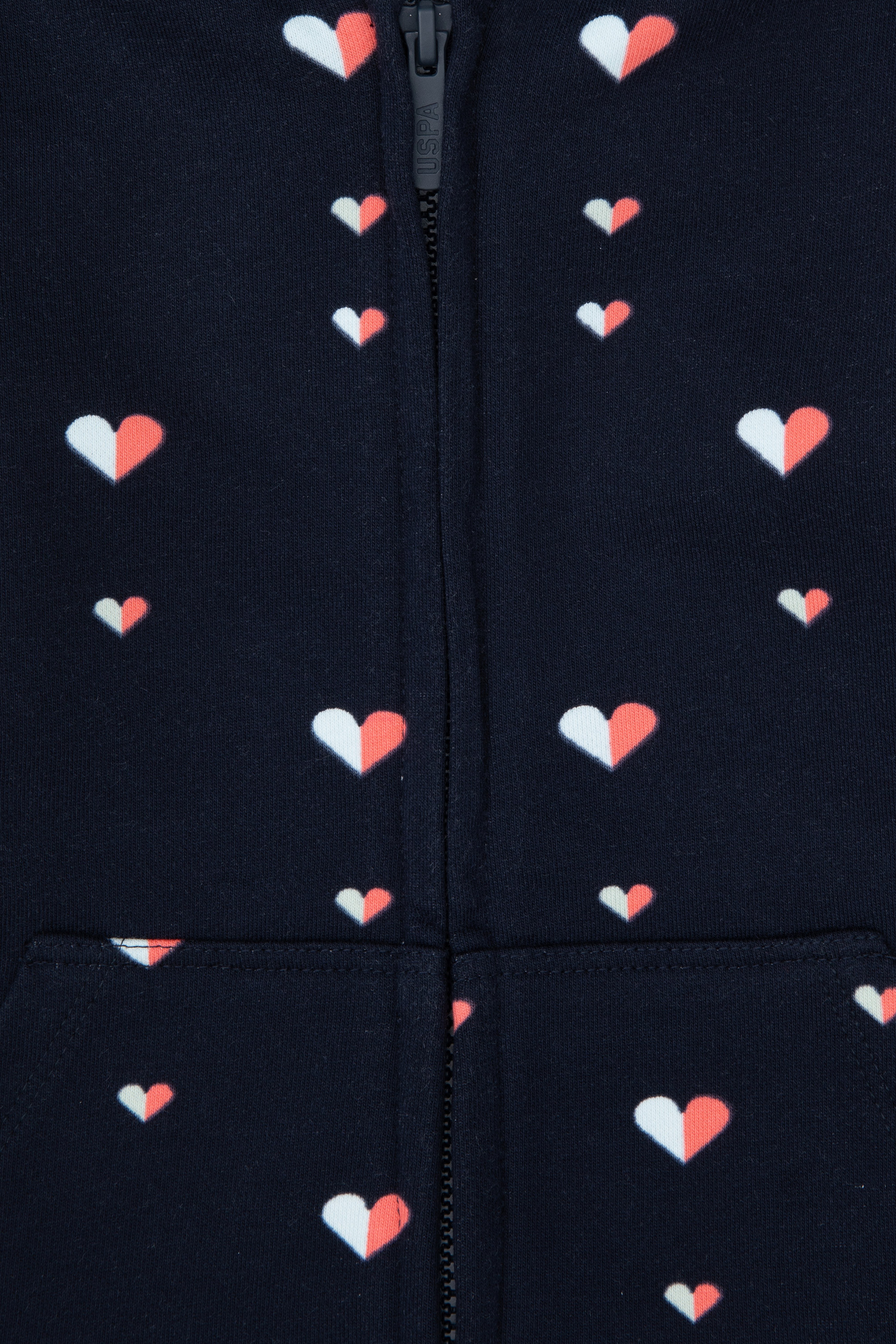 Kız Çocuk Lacivert Kapüşonlu Sweatshirt - Image 5