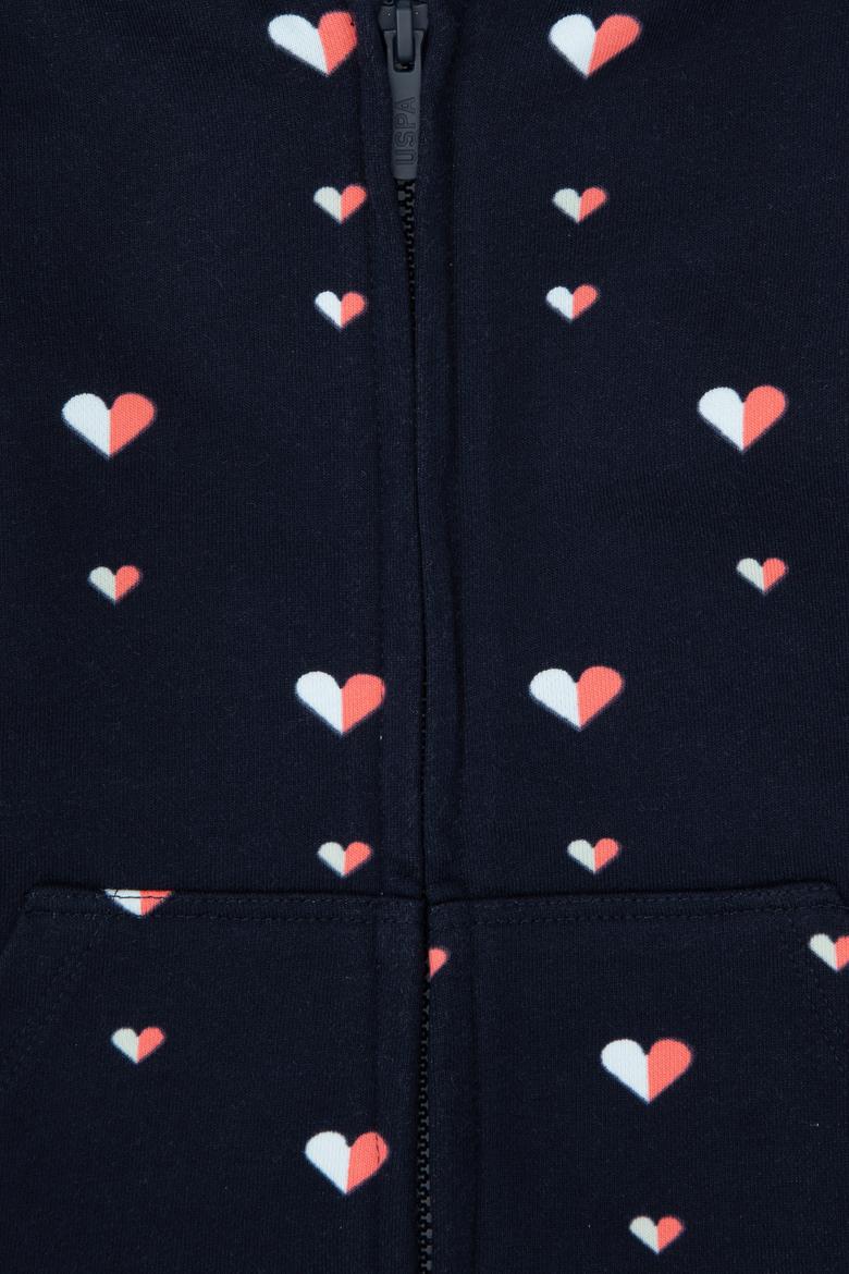 Kız Çocuk Lacivert Kapüşonlu Sweatshirt - 50298198018