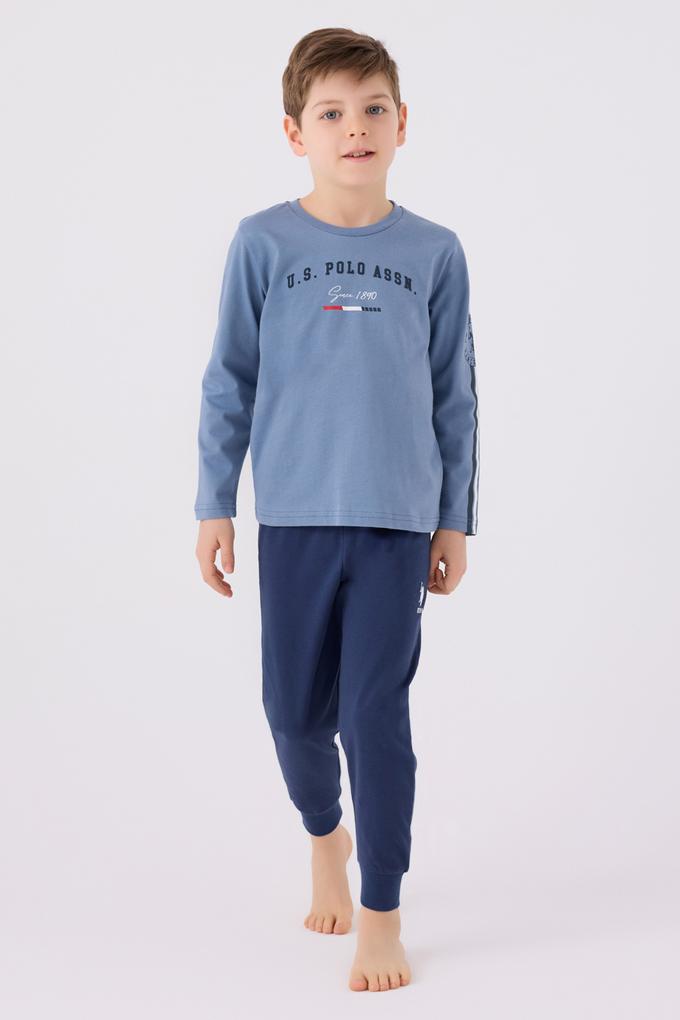 Erkek Çocuk Mavi Pijama Takımı