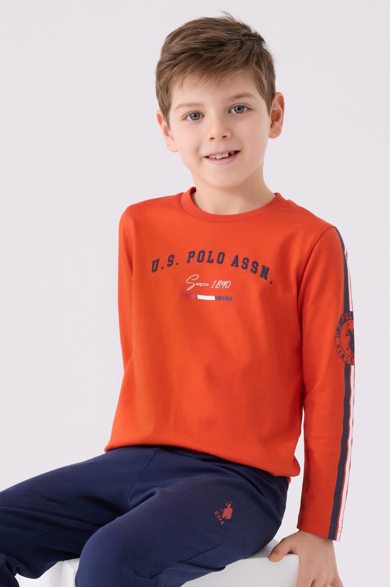 Erkek Çocuk Nar Çiçeği Pijama Takımı