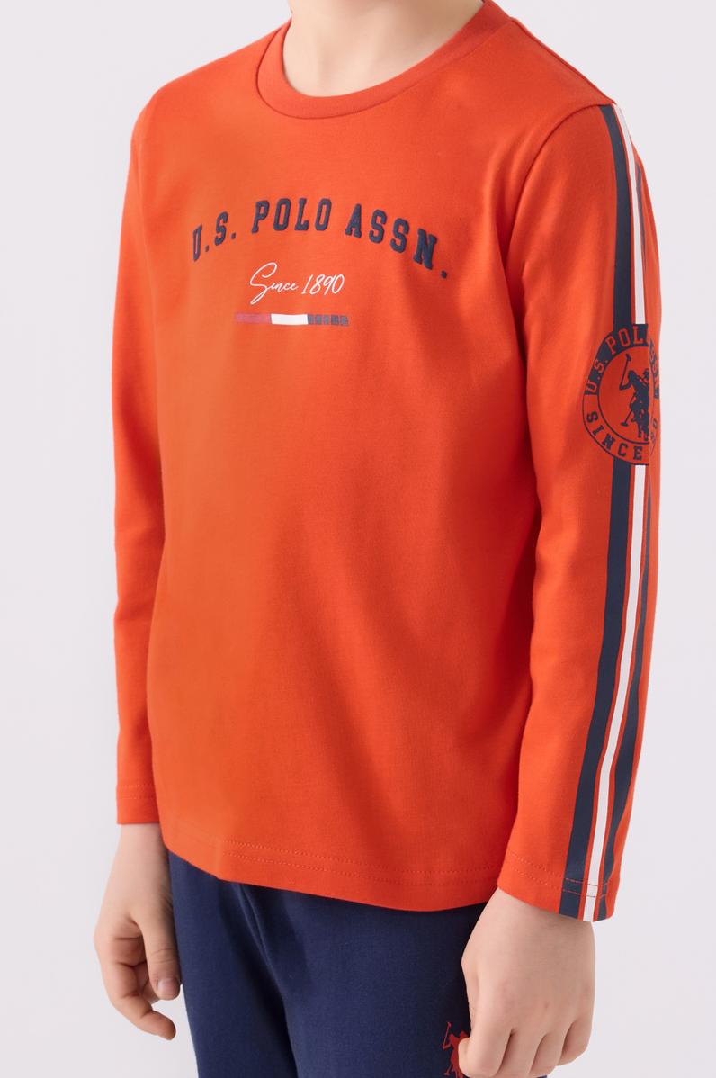 Erkek Çocuk Nar Çiçeği Pijama Takımı