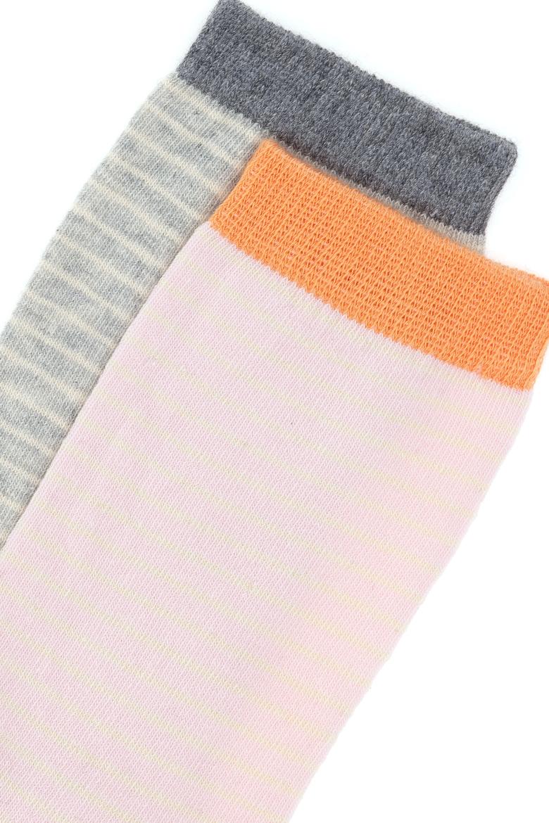 Kadın Gri Melanj 2'li Soket Çorap - 50298996003