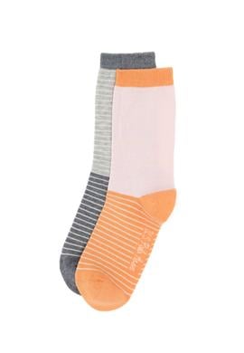 Kadın Gri Melanj 2'li Soket Çorap - 50298996003
