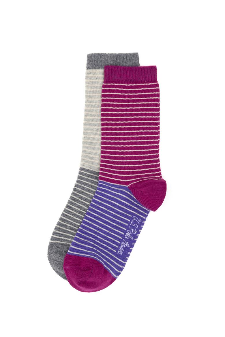 Kadın Fuşya 2'li Soket Çorap