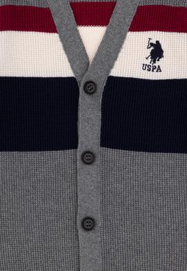 Erkek Çocuk Açık Gri Melanj Triko Hırka - 50295507016