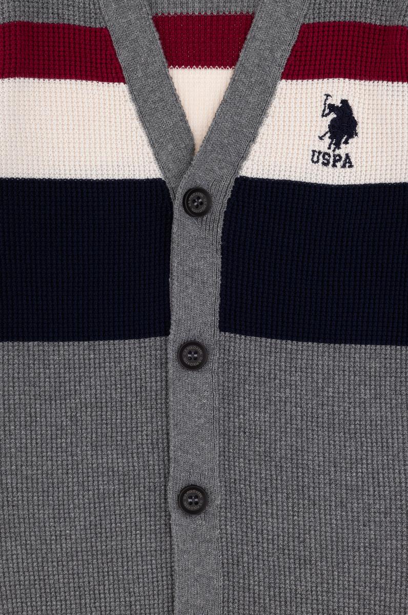 Erkek Çocuk Açık Gri Melanj Triko Hırka