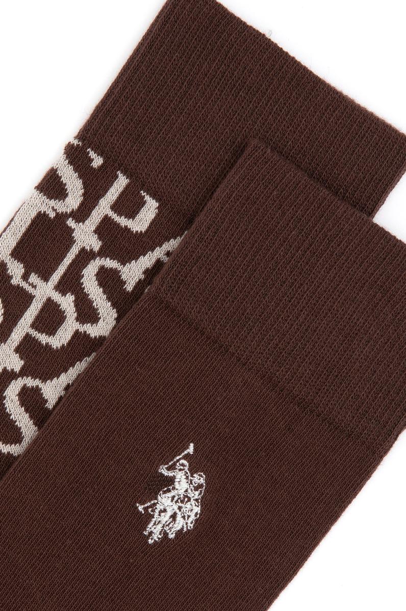 Erkek Kahverengi 2'li Soket Çorap