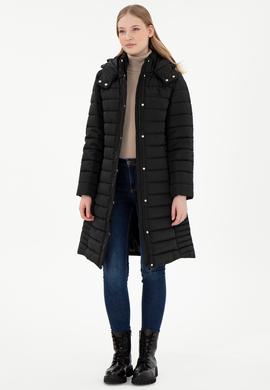 Kadın Siyah Kaban - 50292663011