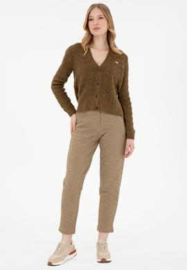 Kadın Haki Örme Pantolon - 50284708003