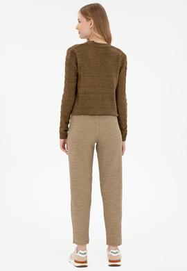 Kadın Haki Örme Pantolon - 50284708003