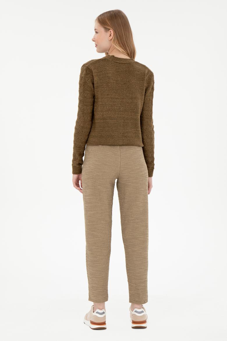Kadın Haki Örme Pantolon - 50284708003