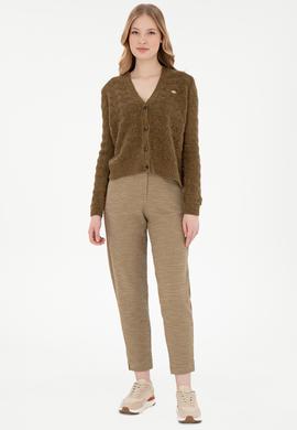 Kadın Haki Örme Pantolon - 50284708003