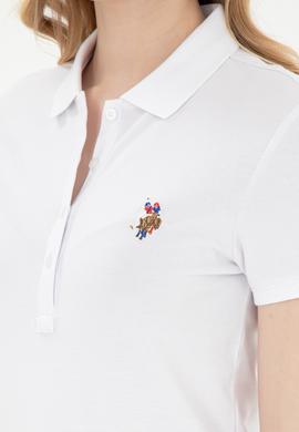 Kadın Beyaz Basic Polo Yaka Tişört - 50280037020