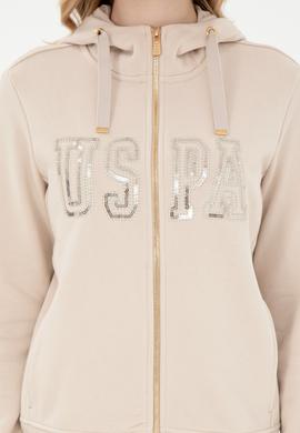 Kadın Taş Kapüşonlu Fermuarlı Sweatshirt - 50300886011