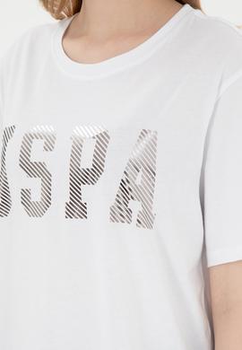 Kadın Beyaz Bisiklet Yaka Basic Tişört - 50300850009