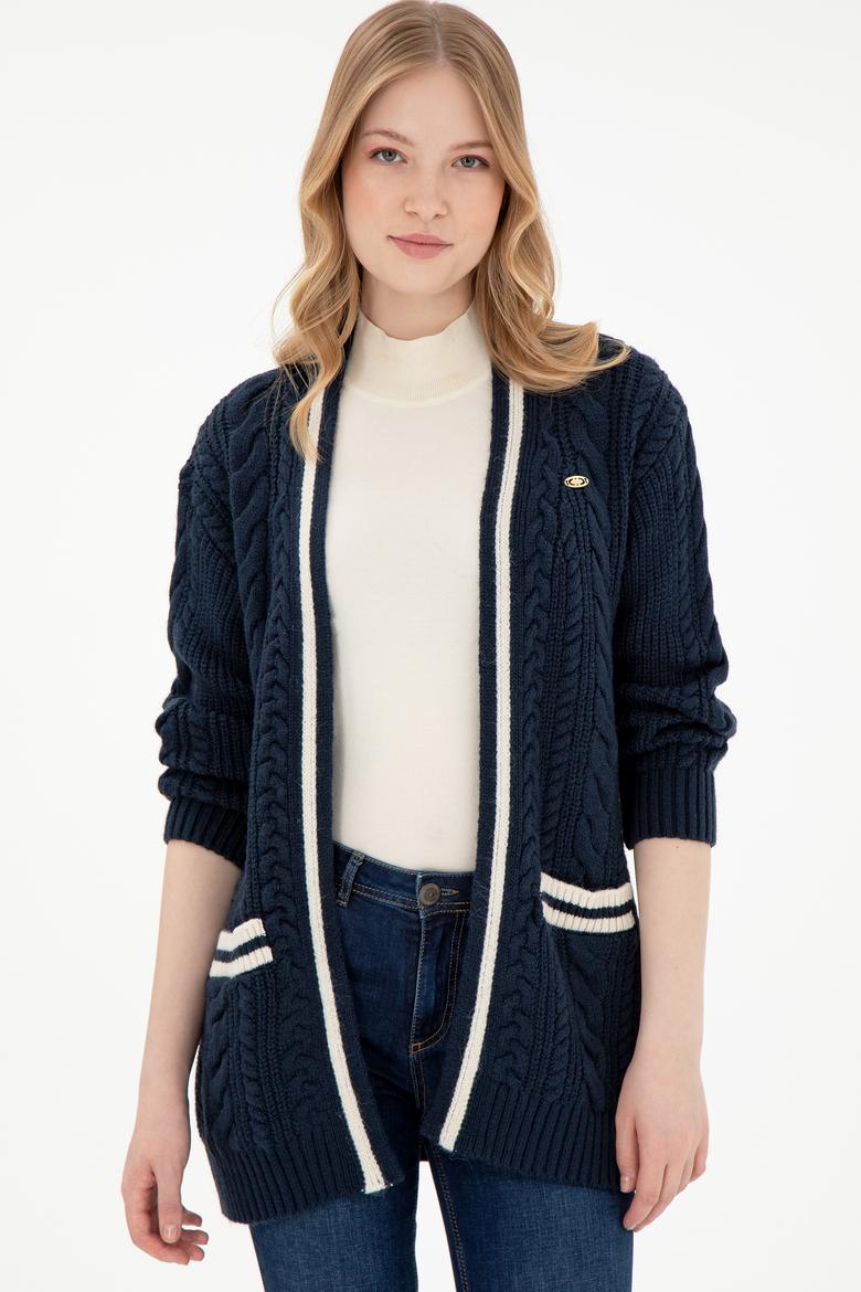 Kadın Lacivert Triko Hırka - 50293071006