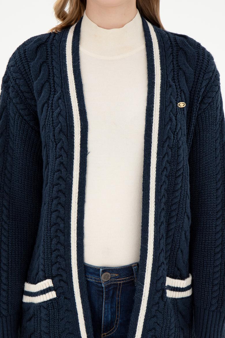 Kadın Lacivert Triko Hırka - 50293071006