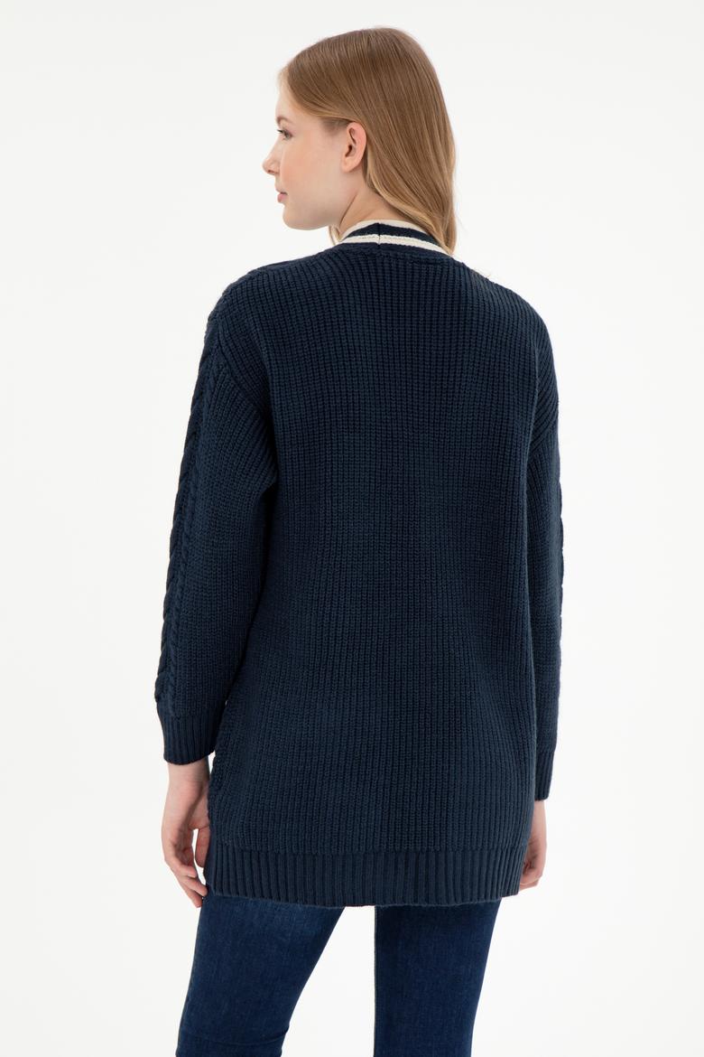 Kadın Lacivert Triko Hırka - 50293071006