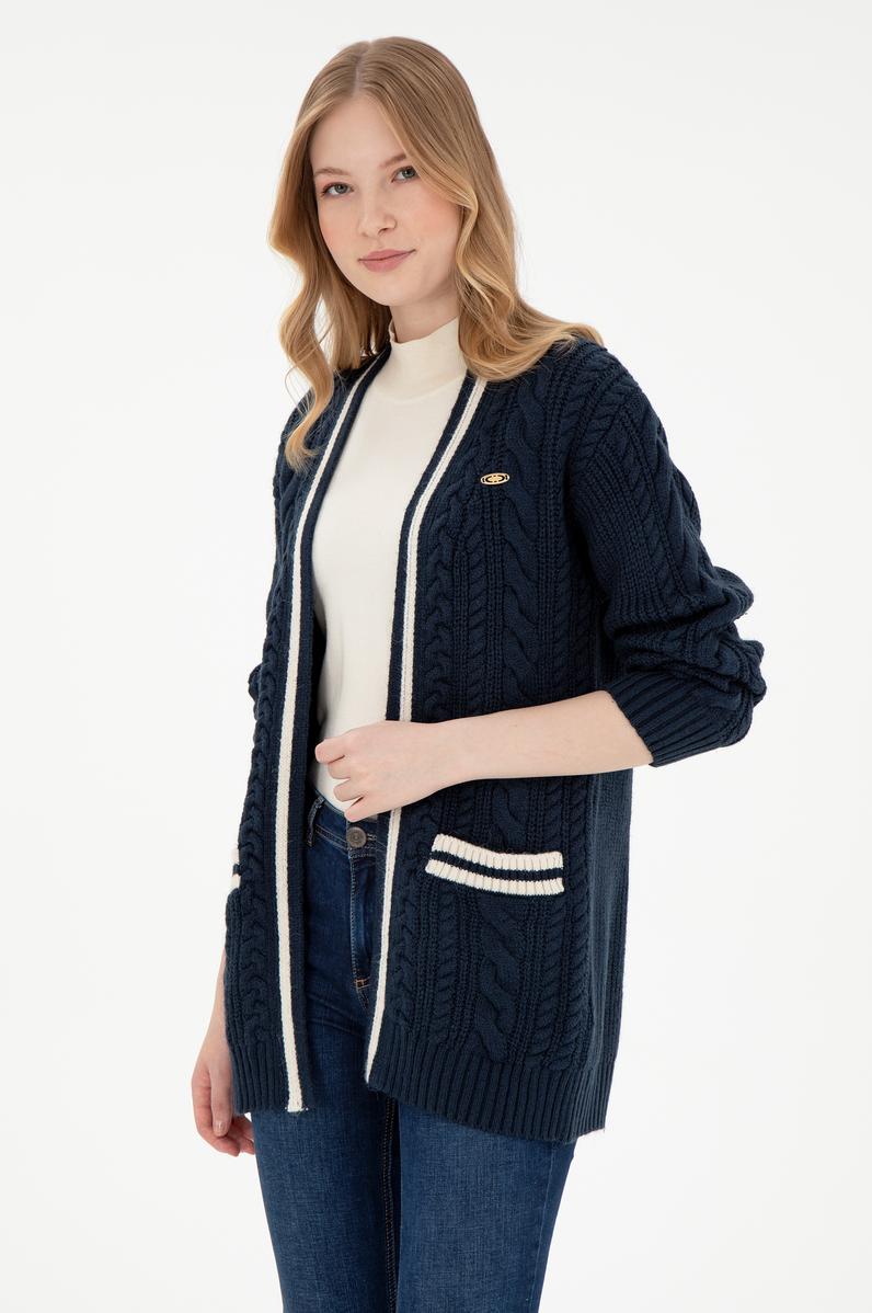 Kadın Lacivert Triko Hırka