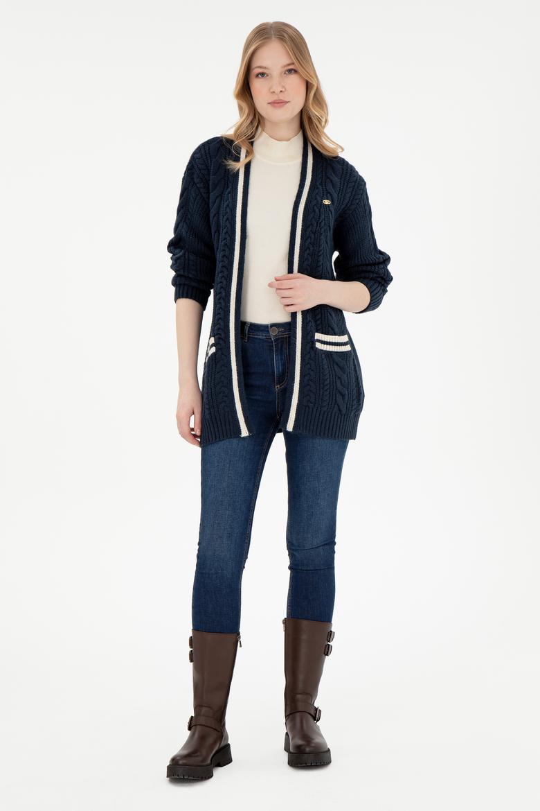 Kadın Lacivert Triko Hırka - 50293071006