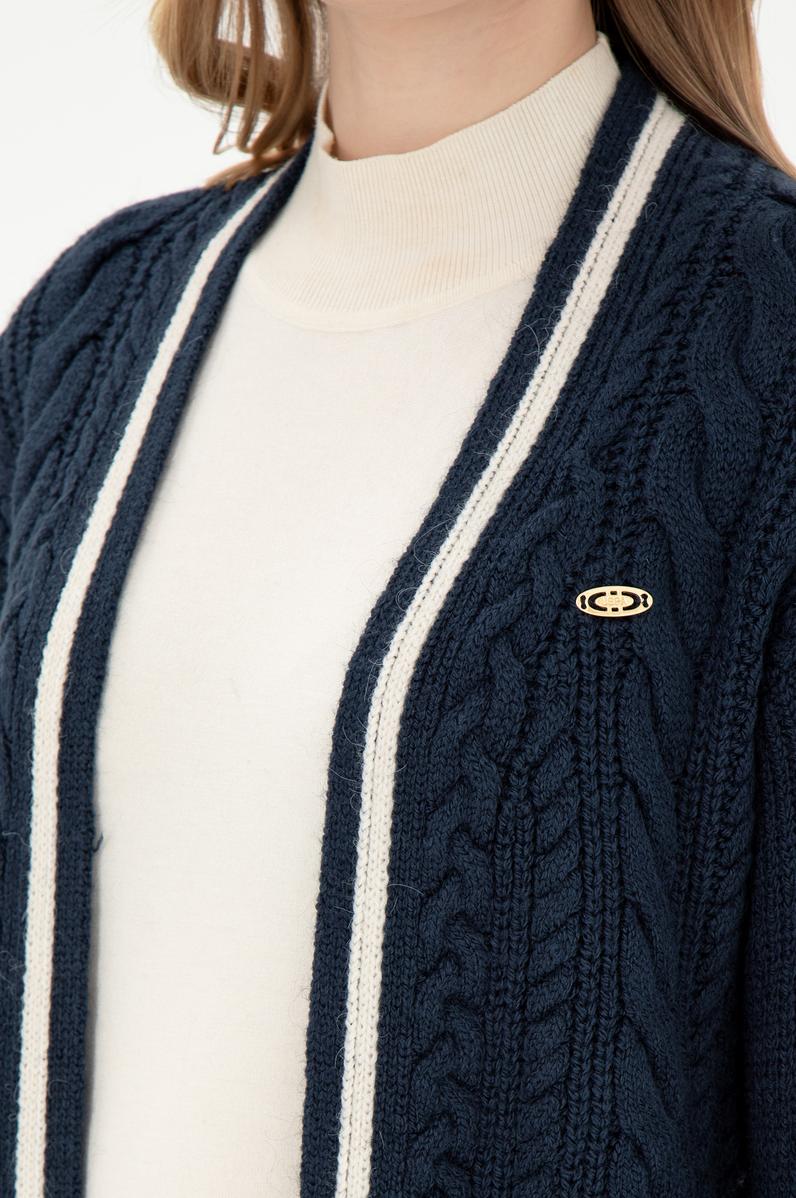 Kadın Lacivert Triko Hırka