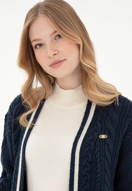 Kadın Lacivert Triko Hırka - 50293071006