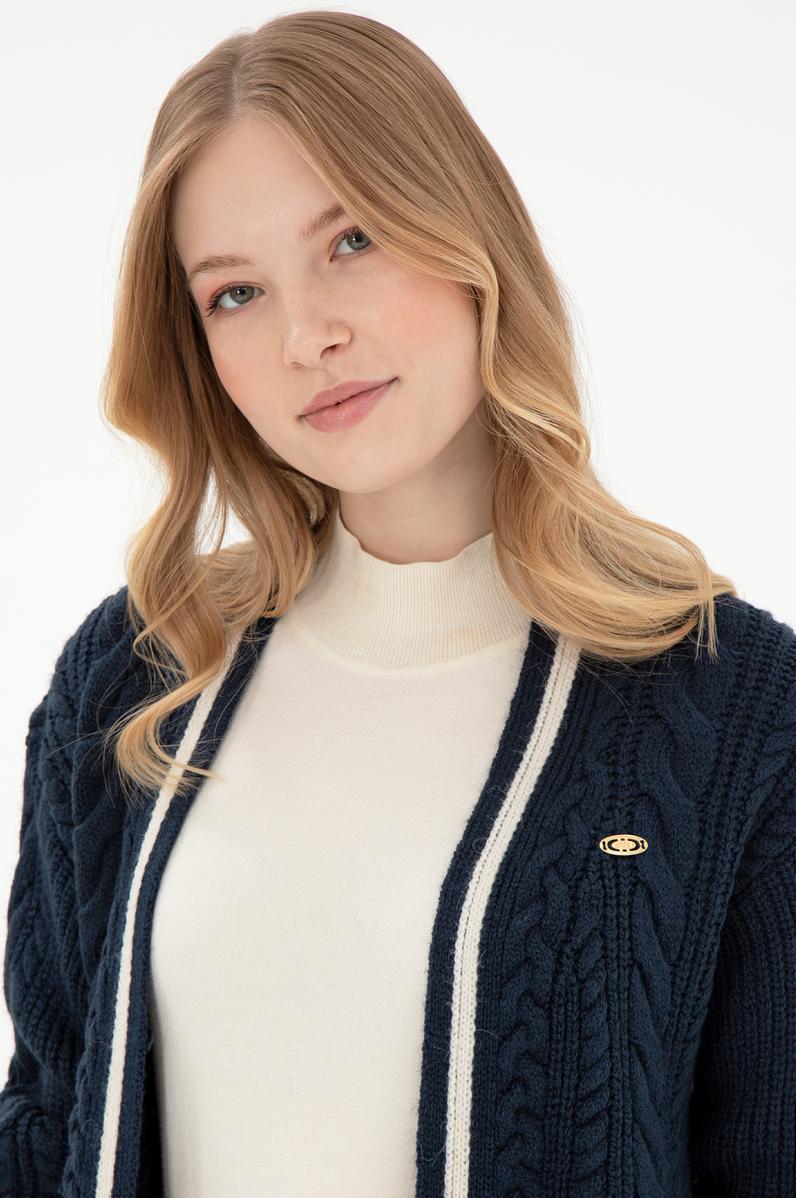 Kadın Lacivert Triko Hırka