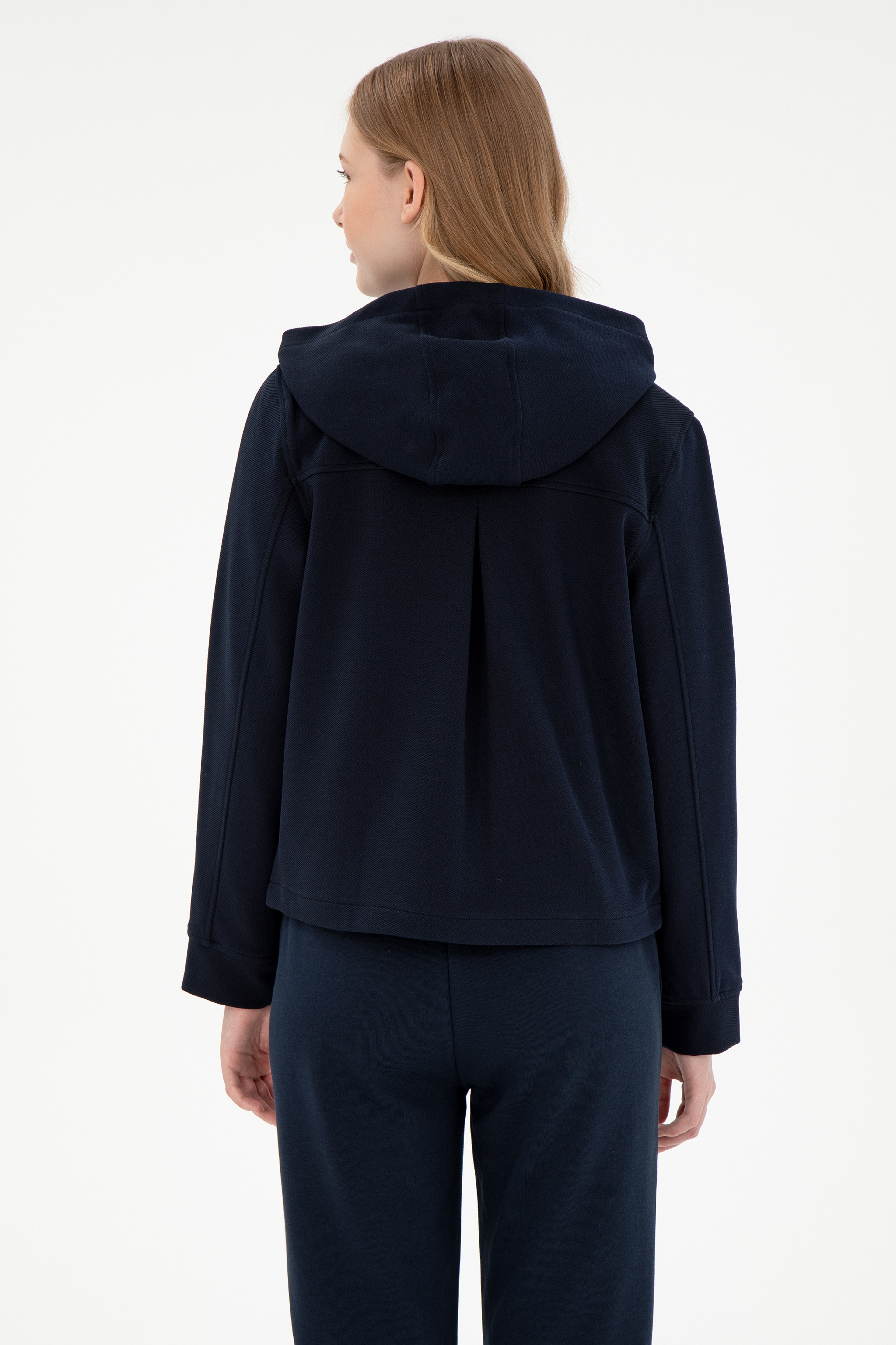 Kadın Lacivert Sweatshirt - Image 5
