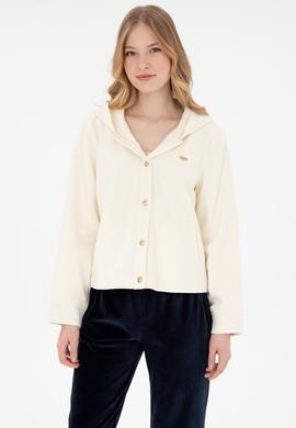 Kadın Krem Sweatshirt - 50292441021