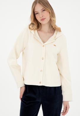 Kadın Krem Sweatshirt - 50292441021