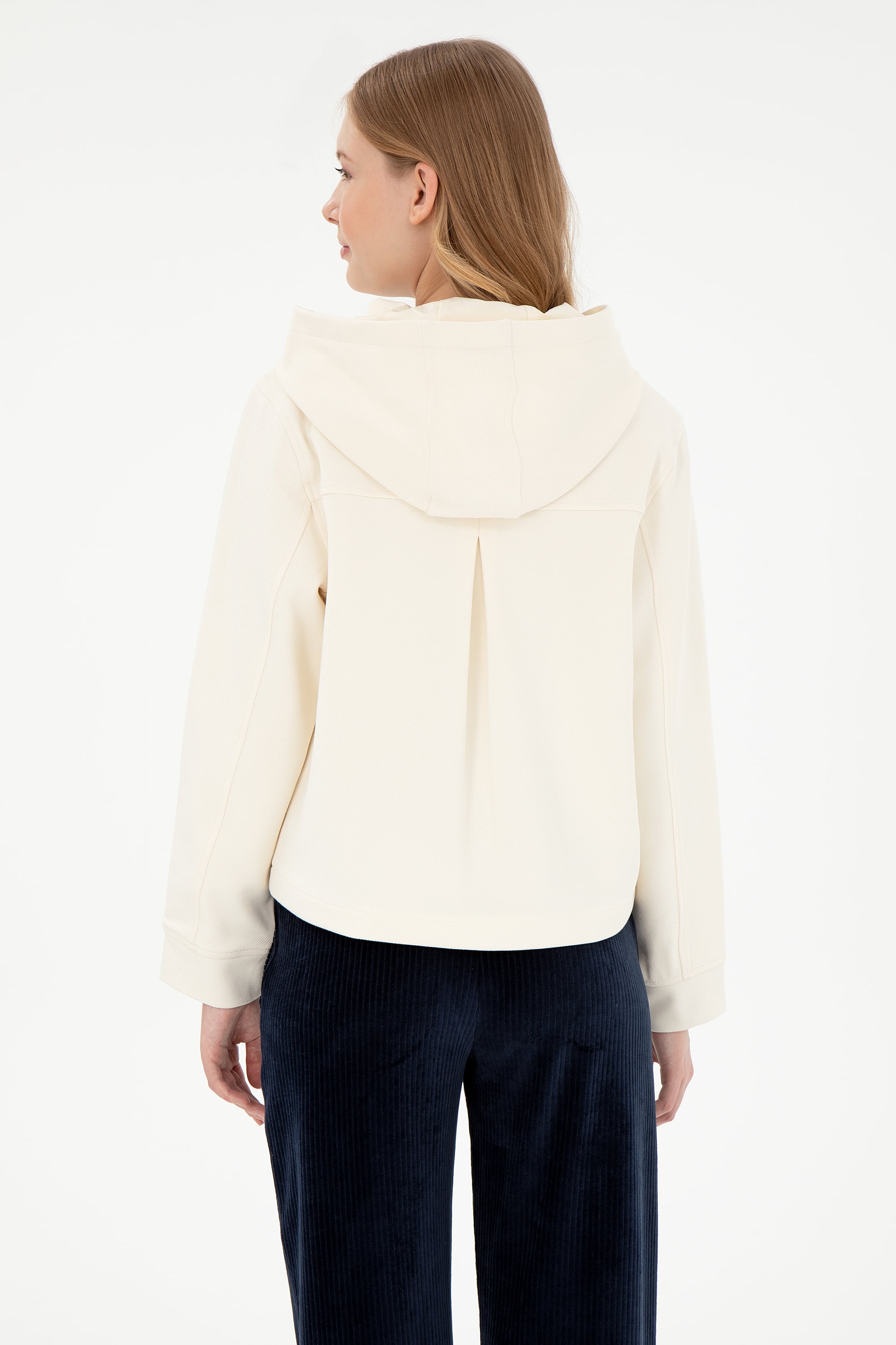 Kadın Krem Sweatshirt - Image 5
