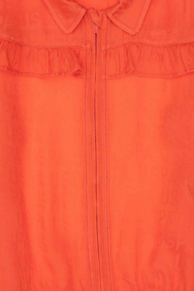 Kız Çocuk Nar Çiçeği Dokuma Mont - 50299776011