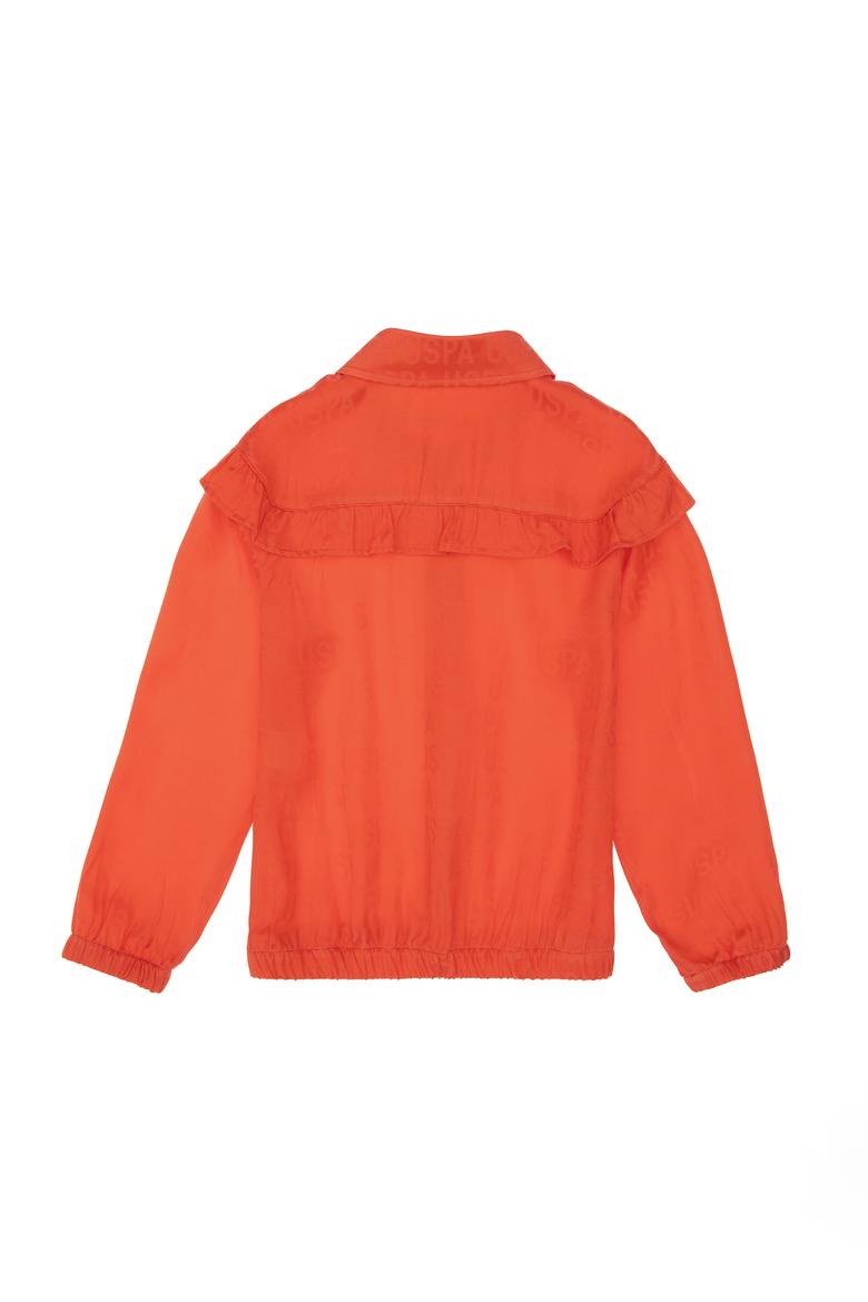 Kız Çocuk Nar Çiçeği Dokuma Mont - 50299776011