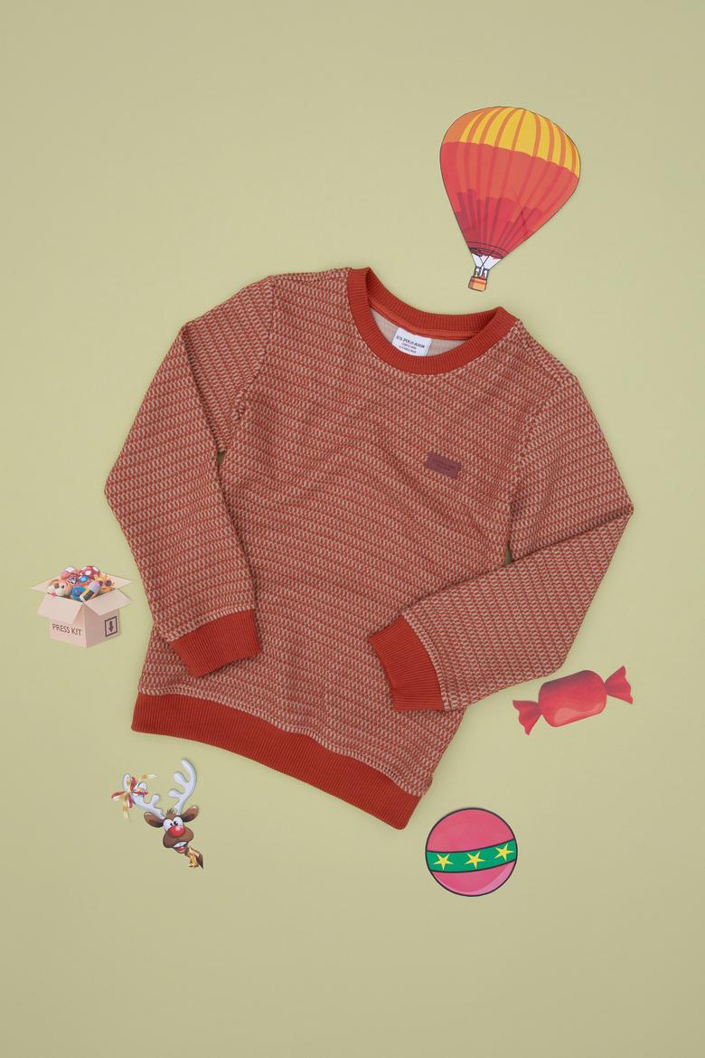 Erkek Çocuk Kiremit Sweatshirt