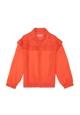 Kız Çocuk Nar Çiçeği Dokuma Mont - 50299776011