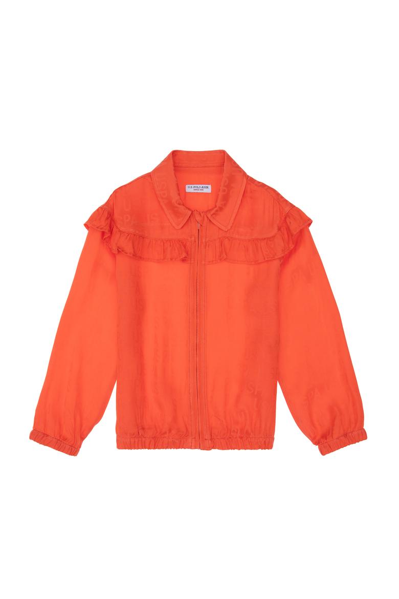 Kız Çocuk Nar Çiçeği Dokuma Mont - 50299776011