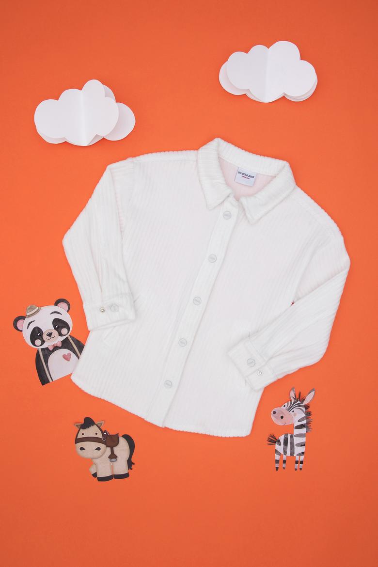 Kız Çocuk Krem Örme Gömlek - 50298186010