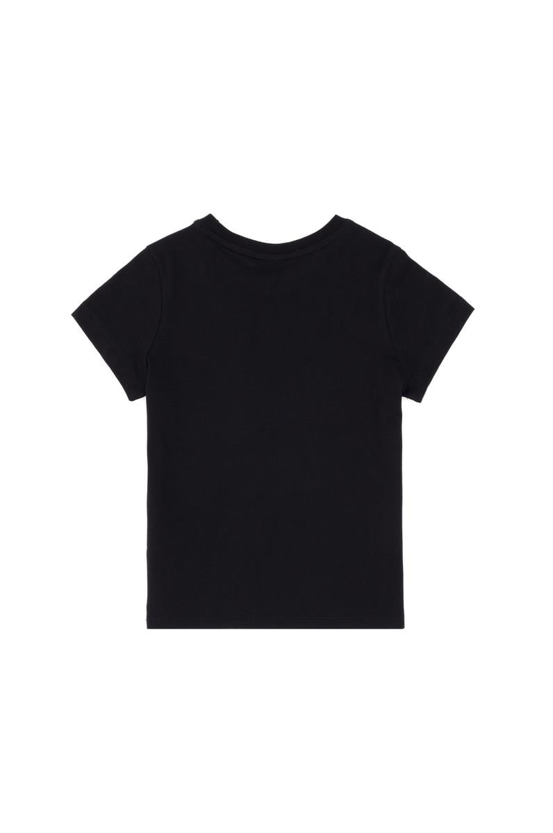 Erkek Çocuk Siyah Basic Bisiklet Yaka Tişört